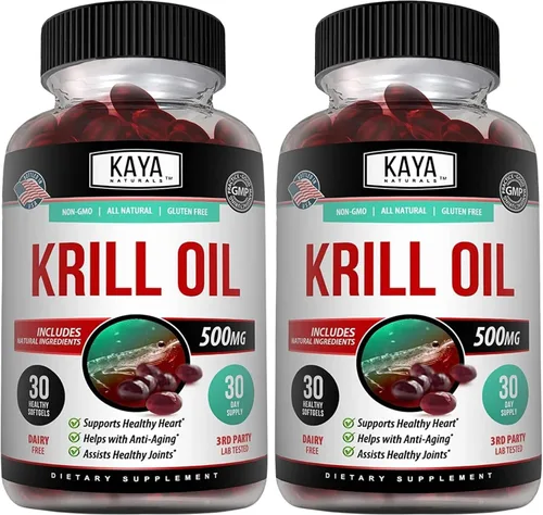 Vista 12 de Kaya Naturals - Aceite de krill antártico de 500 mg con Omega 3, EPA, DHA, fosfolípidos y suplemento de astaxantina - Vitamina para el cerebro