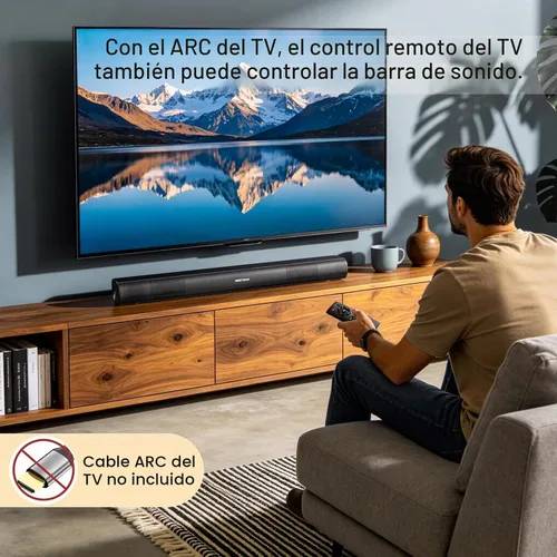Vista 5 de BESTISAN Barra de sonido con graves mejorados: woofer doble más grande y puertos de graves duales, barra de sonido para Smart TV, barra de sonido