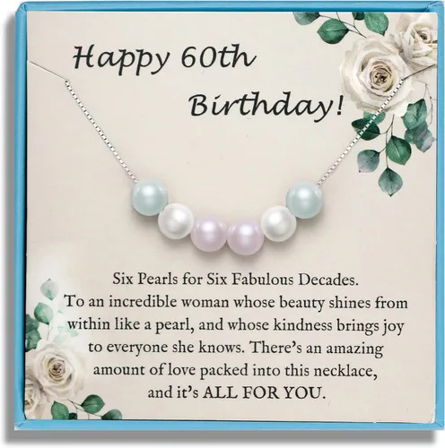 Vista 16 de Sereney Regalos de cumpleaños para niñas y mujeres, collar de perlas de plata esterlina como regalo de cumpleaños de 7, 9, 10, 11, 13, 15, 16, 18