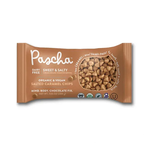 Vista 11 de Pascha Chips de chocolate negro semidulce orgánico con 55% de cacao, chips para hornear a granel, chocolate vegano suave para hornear, sin alérgenos