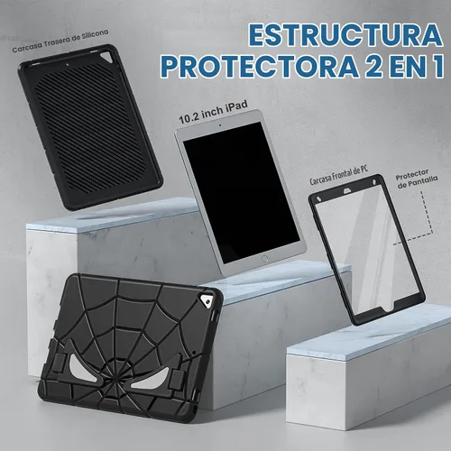Vista 4 de Nitupai - Funda para iPad 10.2, funda para iPad de 9.ª / 8.ª / 7.ª generación, funda resistente a los golpes con protección robusta de 10.2 pulgadas