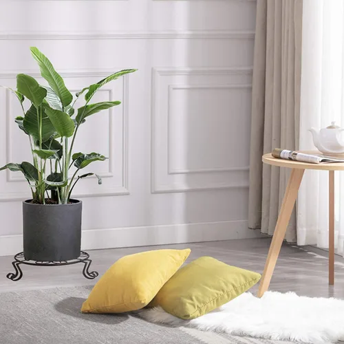 Vista 9 de Paquete de 2 soportes para plantas de 12 pulgadas, soportes metálicos resistentes a la corrosión para uso en interiores y exteriores, soportes
