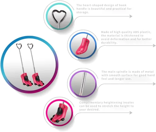 Vista 2 de Estirador de zapatos para hombres y mujeres, expansor de zapatos de 4 vías, resuelve los problemas de juanetes y otros problemas de pies causados