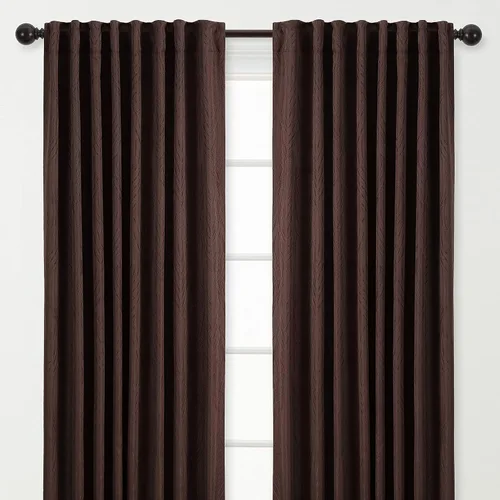 Vista 21 de Chanasya - Paneles de cortina con textura en relieve para sala de estar, dormitorio, ventana, patio, oficina, sala de estar. Cortinas para oscurecer