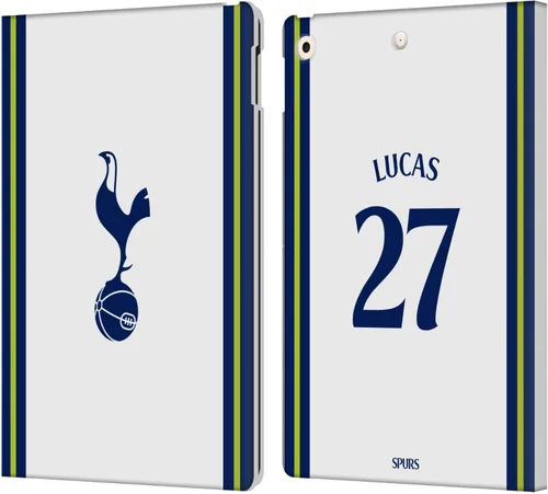 Vista 10 de Head Case Designs Officially Licensed Tottenham Hotspur F.C. Cristian Romero 2022/23 Players Home Kit Leather Wallet Case Compatible with Apple iPad
