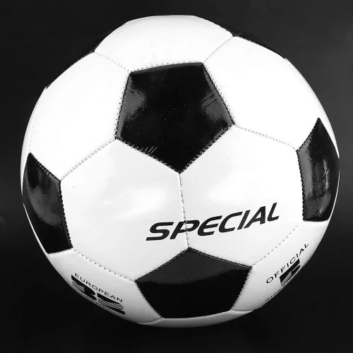 Vista 4 de KIMISS Balón de fútbol de fútbol - Tamaño 5 pelota de entrenamiento de equipo - Diseño blanco y negro premium - Equipo de entrenamiento de fútbol