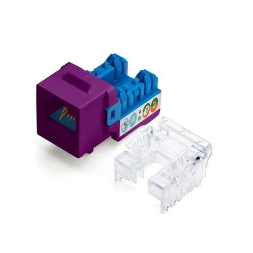 Vista 6 de TRUE CABLE Conector Keystone Cat5e, sin blindaje (UTP), perforado de 90 grados, PoE++ (4PPoE) 100W, certificación UL, verificado ETL, certificado