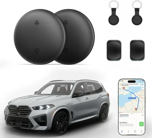 Vista 9 de Rastreador GPS para vehículos, funciona con Android e iOS, Apple Find My, sin tarifa mensual ni suscripción, dispositivo de seguimiento magnético