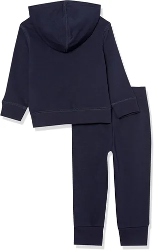 Vista 2 de GAP Conjunto de sudadera con capucha y pantalón con logotipo para bebés niños