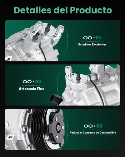 Vista 6 de SCITOO Compresor de CA apto para Audi para Q3 2.0L 2015 2016 2017 2018 Fast Cooling, Ultra Low Noise (≤72 dB)Air Conditioner Compressor with