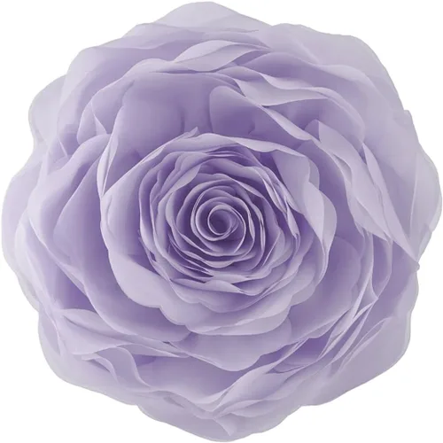 Vista 11 de JWH Fundas de almohada estéticas decorativas con diseño de flores, fundas de almohada redondas hechas a mano para dormitorio, cama, sofá, sala