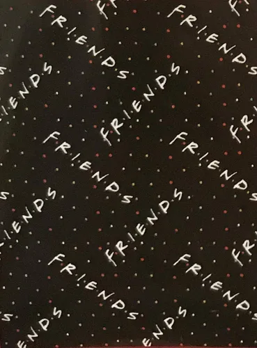 Vista 2 de Manta polar negra con logotipo de Friends