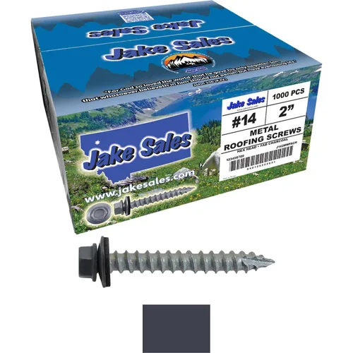 Vista 104 de TORNILLOS PARA TECHOS DE METAL #14: (250) Tornillos x 1" ABC GRIS Tornillo para techo de chapa metálica con cabeza hexagonal y arandela.