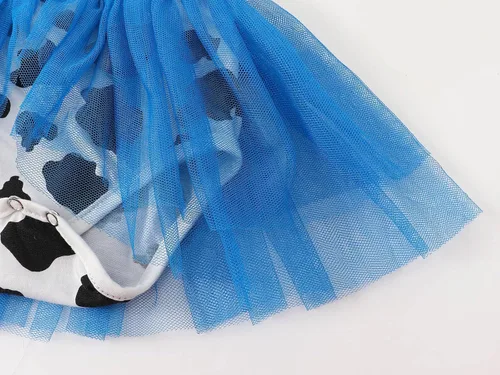 Vista 5 de AmzBarley Mameluco de princesa para bebé disfraz de Halloween con diadema traje de primer cumpleaños