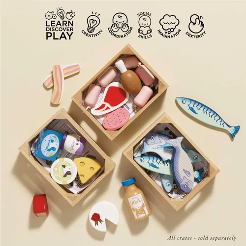 Vista 5 de Honeybake, Le Toy Van - Juguete para niños, verduras, de madera prémium, 5 al día