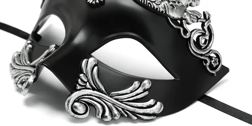Vista 5 de Máscara de mascarada para hombre, máscara veneciana romana griega para Mardi Gras, baile de máscaras, Halloween, fiesta de graduación