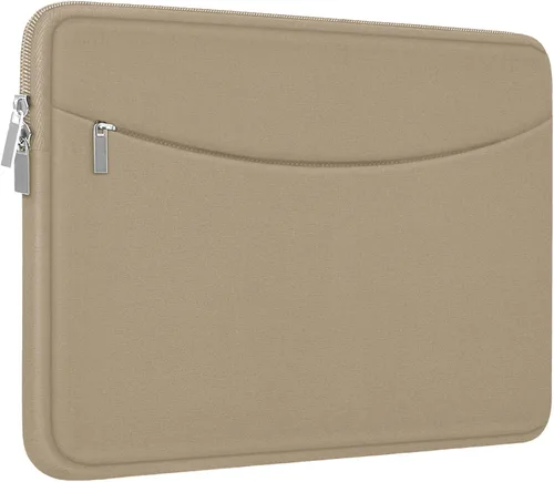 Vista 8 de Funda para laptop de 14 pulgadas, maletín protector a prueba de golpes con bolsillo para accesorios, bolsa portátil para computadora para MacBook