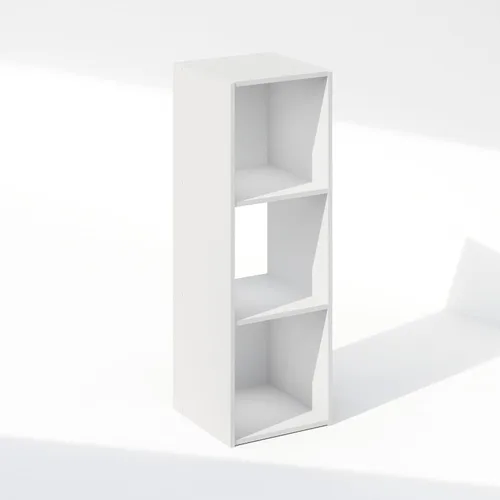 Vista 14 de Furinno Viola Estantería de Libros, Librero de 3 Niveles, Organizador de Almacenamiento en Cubos Estantería con Estante Abierto, con Contenedores