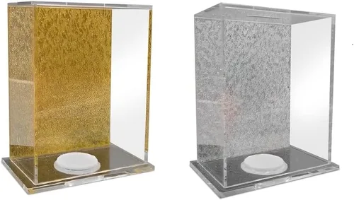 Vista 5 de A granel de 32 cajas de exhibición transparentes con fondo brillante, sobres de acrílico modernos y multiusos para manualidades, caridad, monedas
