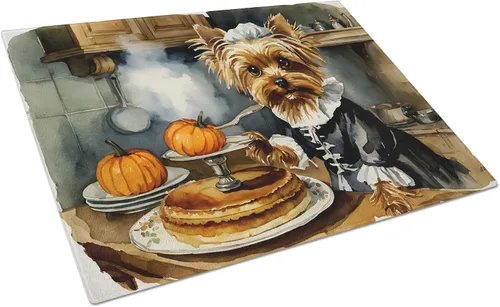 Vista 46 de Caroline's Treasures DAC1720LCB Affenpinscher - Tabla de cortar de vidrio con calabazas para cocina de otoño, grande, decorativa, de vidrio