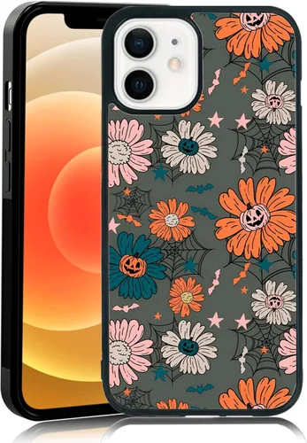 Vista 32 de Funda para iPhone 11 Pro Max, funda protectora de poliuretano termoplástico (TPU) a prueba de golpes, diseño de cabeza de calabaza, diseño de araña
