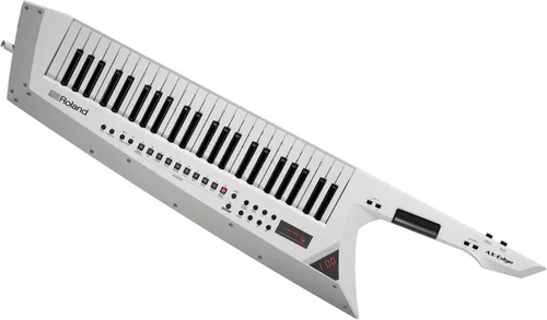 Vista 3 de Roland AX-Edge Keytar de 49 teclas, con velocidad y canal después del tacto, blanco (AX-EDGE-W)
