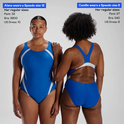 Vista 5 de Speedo Traje de baño de una pieza para mujer Creora Highclo Quantum Splice de corte alto sólido