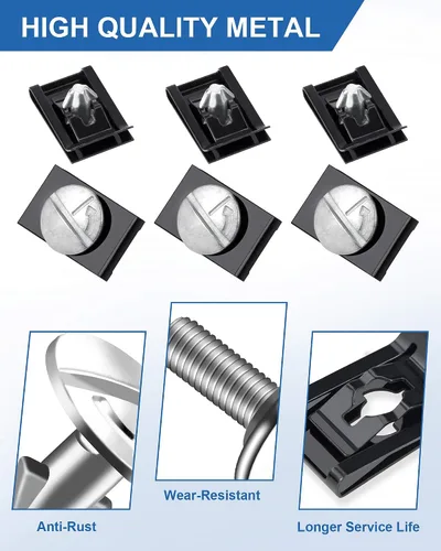 Vista 5 de Tornillos de pasador de cubierta inferior del motor, clips de pasador de cubierta de acceso de radiador premium, clip de sujeción de tornillo