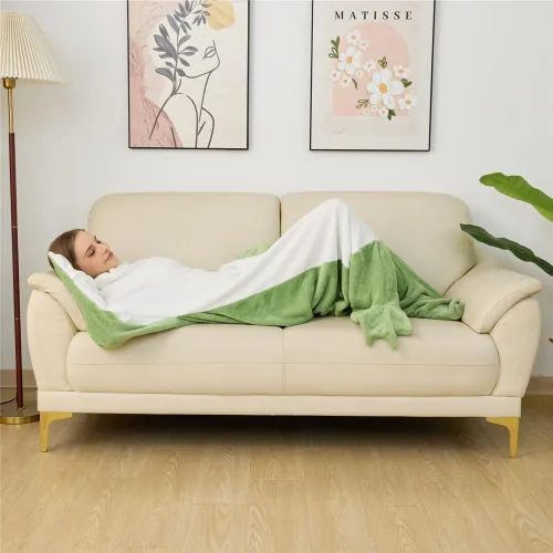 Vista 7 de Manta de Dinosaurio Vestible Saco de Dormir de Animal para Niños - Forro Polar de Franela Súper Suave, Cálido y Acogedor - Regalos de Dinosaurio