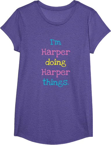 Vista 21 de Harper - Camiseta de regalo para niños con texto personalizado