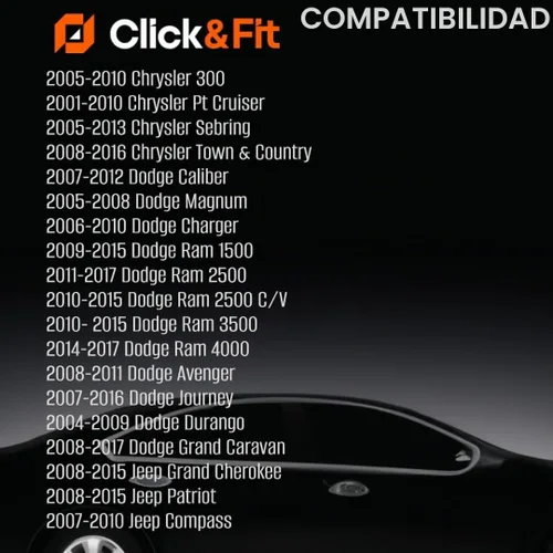 Vista 2 de Click&Fit Kit de repuesto de boquillas de pulverización para limpiaparabrisas para Ford F150 E150 E250 E350 Taurus Flex Expedition Crown Mercury
