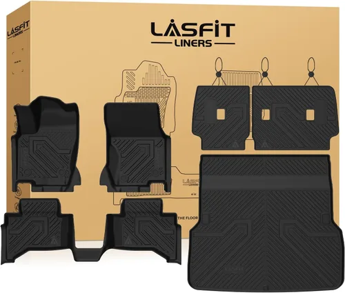 Vista 14 de LASFIT Alfombrillas para Freightliner Cascadia 2008-2017, protección para todo tipo de clima, revestimientos de automóvil de elastómero