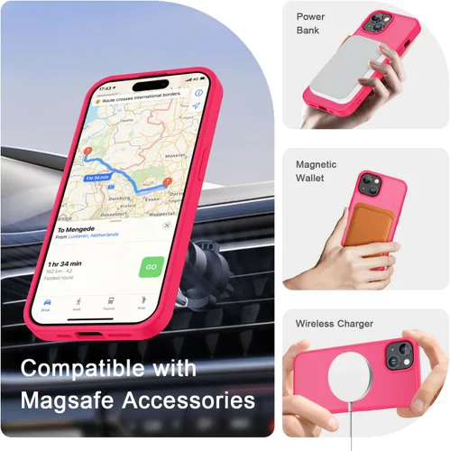 Vista 356 de Funda para Google Pixel 10 Pro XL, cubierta magnética mate, color negro Fit for MagSafe, Screen Protector included, Shockproof Military Grade