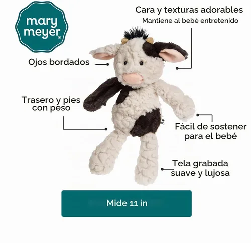 Vista 2 de Mary Meyer - Conejo de peluche de la colección Putty Nursery, vaca, 1 unidad (paquete de 1)