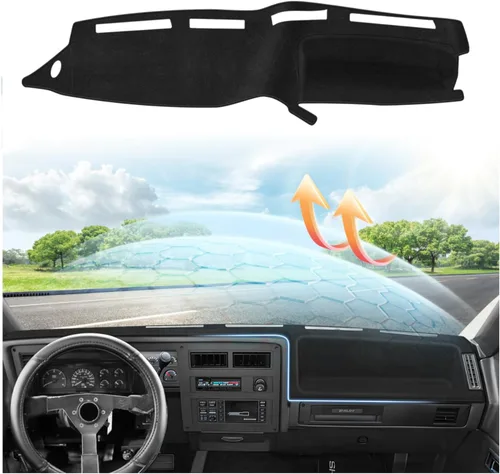Vista 36 de CARTIST Cubierta negra para salpicadero para Toyota Solara 2004-2008, antideslizante, antirreflejo, protección UV, tapete interior de primera calidad