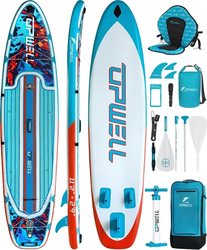 Vista 11 de UPWELL 11’6”/11'2”/11'/10'8”/10'6”/10'2” Inflatable Stand Up Paddle Board with sup Accessories Including Backpack, Repairing Kits, Non-Slip Deck