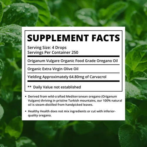 Vista 6 de Aceite de orégano – Wild Mediterranean – Certificado ECO orgánico (paquete de 3) Super Strength 86% Carvacrol, líquido, apoyo inmunológico, aceite