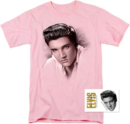 Vista 2 de Popfunk Camiseta y calcomanías clásicas de Elvis Presley King of Rock and Roll Music