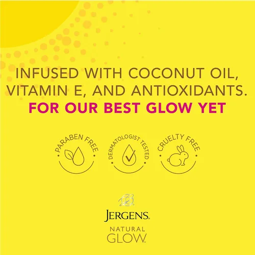 Vista 6 de Jergens Crema hidratante facial autobronceadora natural, protector solar facial SPF 20 y loción autobronceadora de brillo natural, bronceado falso