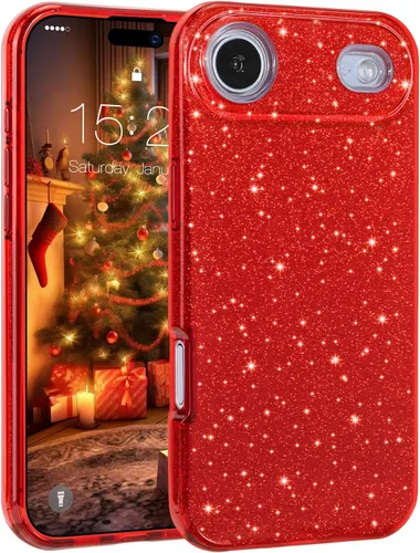 Vista 64 de MATEPROX - Funda compatible con iPhone Air de 6.5' [2025], carcasa protectora de 3 capas con purpurina brillante y tendencia, anti-arañazos y a