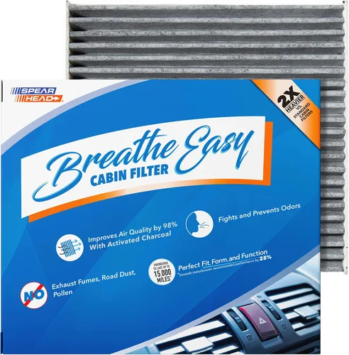 Vista 19 de Spearhead Odor Defense Breathe Easy - Filtro de cabina para AC y calentador Compatible con Chrysler 200 2015-17, Cherokee 2014-18 como OEM Hasta