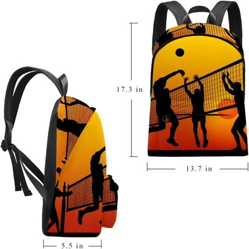 Vista 2 de Sport Voleibol Backpack for School Travel bead sail material Casual Outdoor with Adjustable Strap for Girl boy