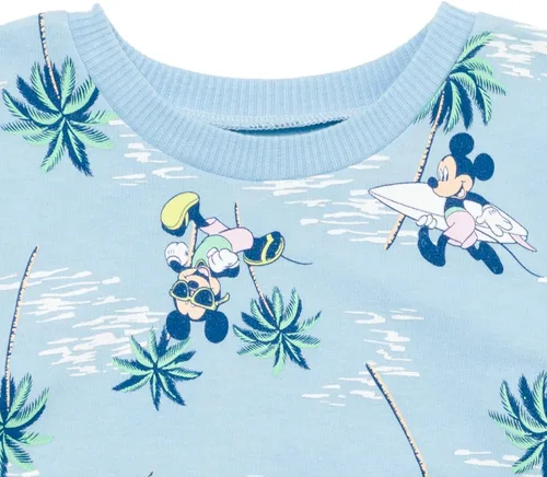 Vista 5 de Disney Mickey Mouse - Conjunto de camiseta y pantalones cortos de rizo francés para bebé a niño pequeño
