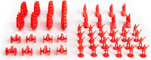 Vista 3 de Morrison Games Miniaturas militares napoleónicas y de la guerra civil (rojo): Soldados de juguete de plástico Set: Infantería, Caballería