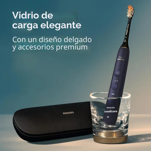 Vista 8 de Philips Sonicare DiamondClean Smart 9750 Cepillo de dientes eléctrico, cepillo de dientes sónico con aplicación, sensor de presión, detección