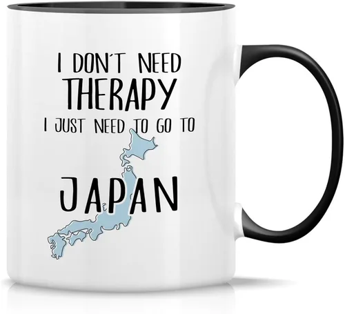 Vista 6 de Retreez Divertida taza japonesa de 11 onzas con texto en inglés «Just Need To Go To Japan Tokyo Lover – Sarcasmo Sarcasmo motivacional inspirador