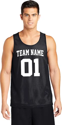 Vista 7 de Custom Basketball Jersey Youth Sizes Add Your Team, Name, & Number Unisex