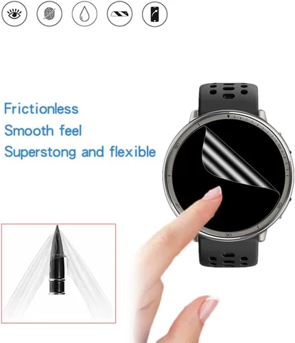 Vista 5 de Protector de pantalla compatible con Amazfit Active 2 Round Smartwatch, película protectora de TPU HD (6 piezas)