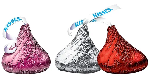 Vista 2 de Mothers Day Kisses - Chocolate con leche, rosa, rojo y plateado, bolsa de 4.5 libras (72 onzas)