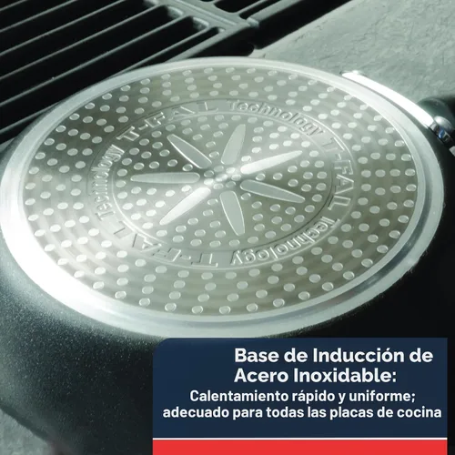 Vista 5 de [Usado] T-fal - Sartén antiadherente de titanio con tapa segura para lavavajillas